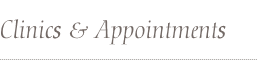 Clinics and Appoinments